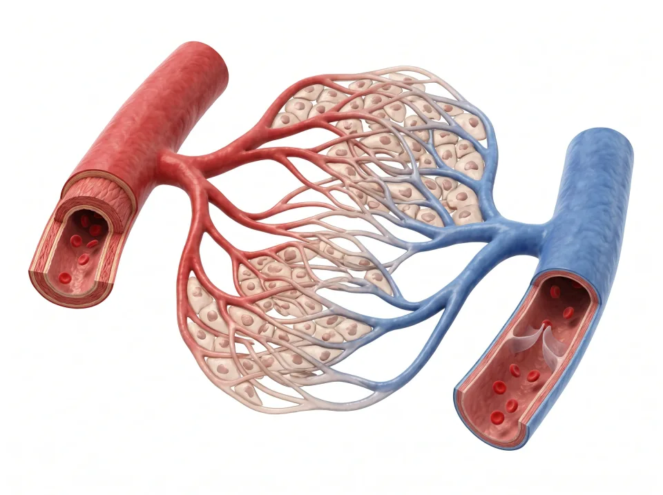 Artery. An artery carries blood away from the heart.