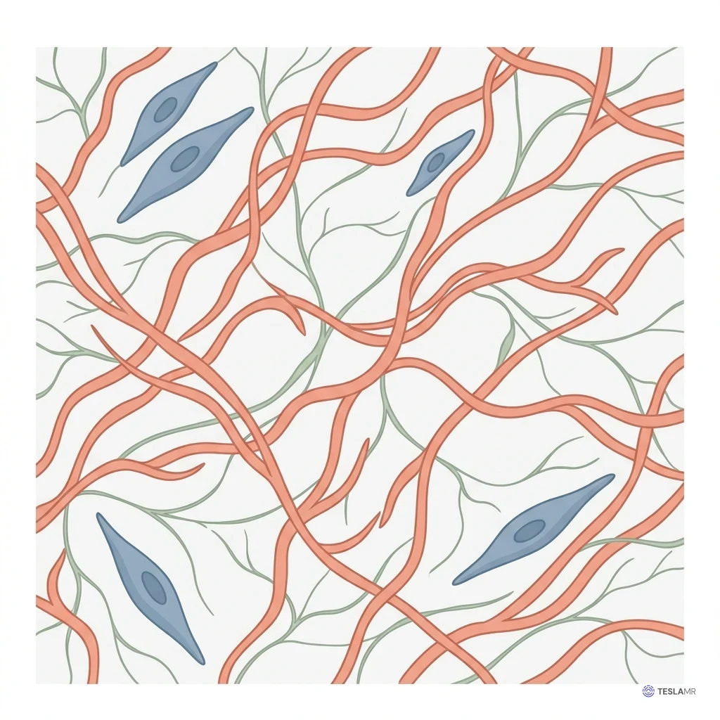 Connective tissue, magnified drawing