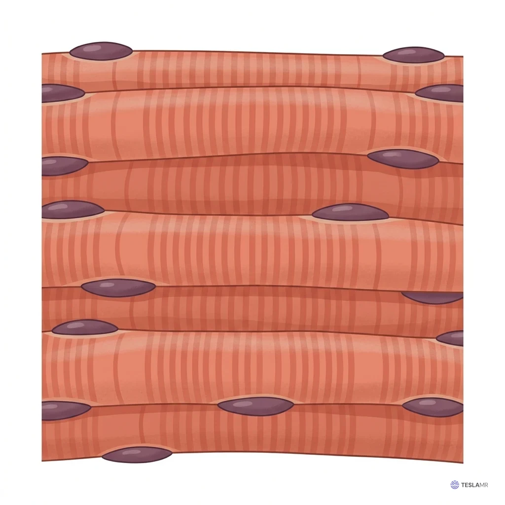 Muscle tissue, magnified drawing